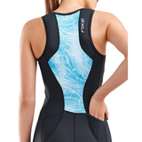 PERFORM FRONT ZIP TRISUIT AQUA