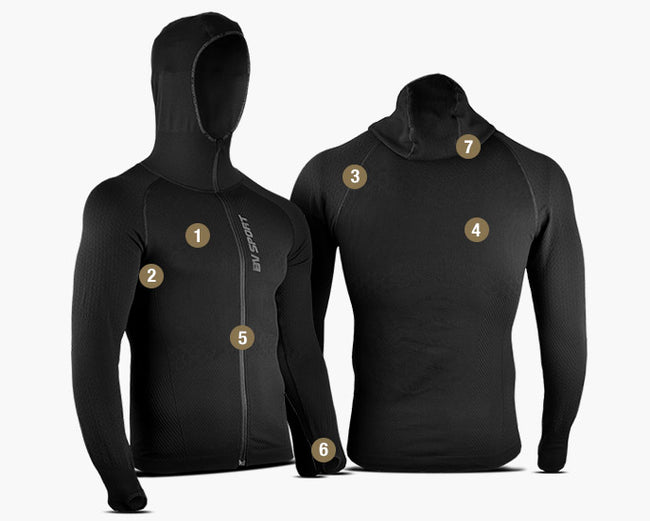 VESTE À CAPUCHE MANCHES LONGUES ZIPPÉE RTECH EVO